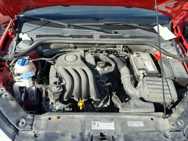 3VW2K7AJ2DM390487 - 2013 VOLKSWAGEN JETTA BASE RED photo 7