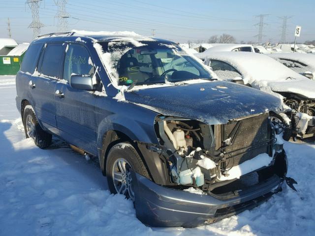 2HKYF18605H531256 - 2005 HONDA PILOT EXL BLUE photo 1