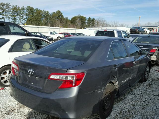 4T1BF1FK5DU710558 - 2013 TOYOTA CAMRY L GRAY photo 4