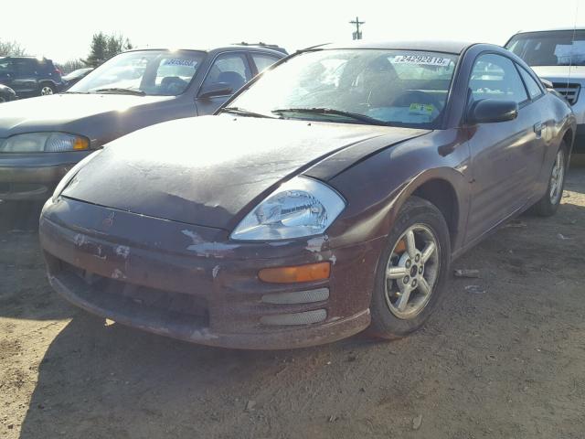 4A3AC34G3YE030058 - 2000 MITSUBISHI ECLIPSE RS BURGUNDY photo 2