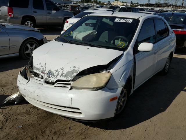 JT2BK12U210017627 - 2001 TOYOTA PRIUS WHITE photo 2