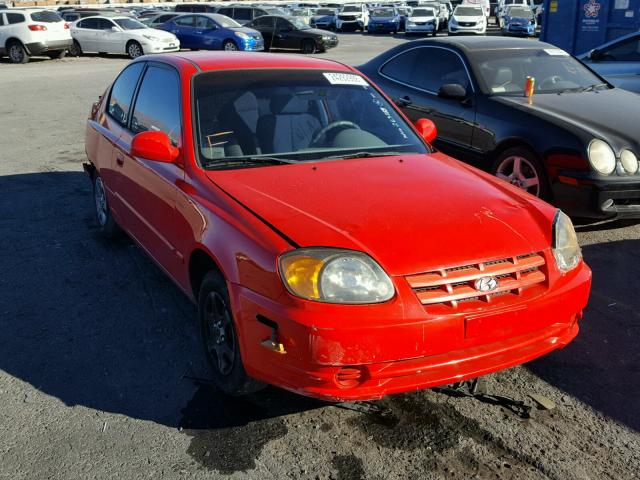 KMHCG35C53U261128 - 2003 HYUNDAI ACCENT GL RED photo 1