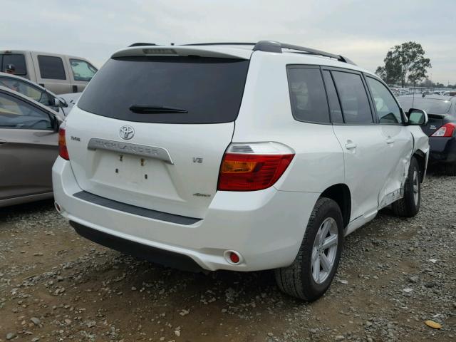 JTEES41A682001745 - 2008 TOYOTA HIGHLANDER WHITE photo 4