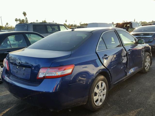 4T1BF3EK4BU705846 - 2011 TOYOTA CAMRY BASE BLUE photo 4