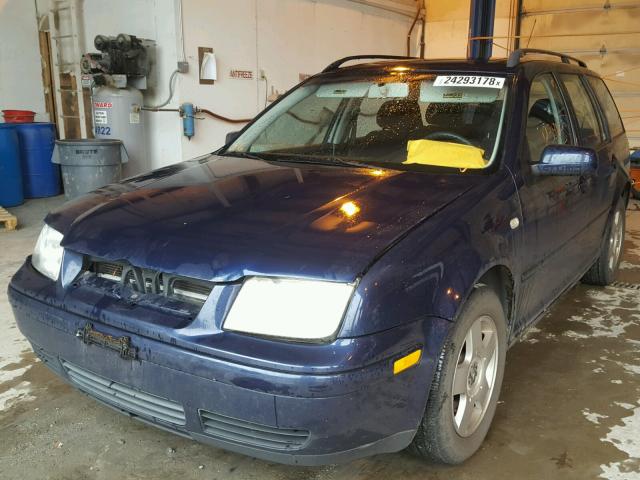 WVWSK61J22W263376 - 2002 VOLKSWAGEN JETTA GLS BLUE photo 2