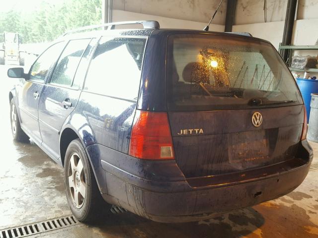 WVWSK61J22W263376 - 2002 VOLKSWAGEN JETTA GLS BLUE photo 3