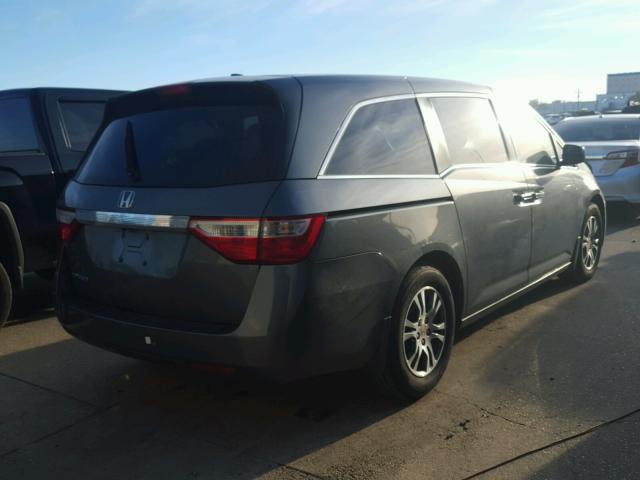 5FNRL5H64CB084690 - 2012 HONDA ODYSSEY EX GRAY photo 4