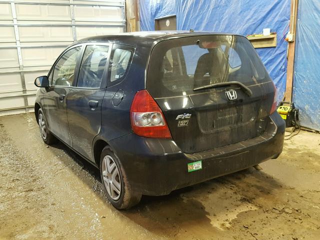 JHMGD374X7S003465 - 2007 HONDA FIT BLACK photo 3