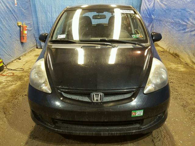 JHMGD374X7S003465 - 2007 HONDA FIT BLACK photo 9