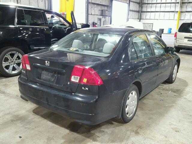 2HGES16595H523515 - 2005 HONDA CIVIC LX BLACK photo 4