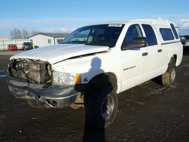 3D7KS28C35G824323 - 2005 DODGE RAM 2500 S WHITE photo 2