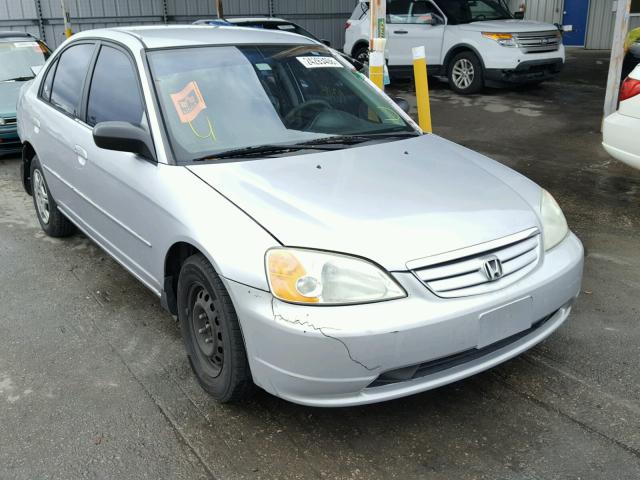 1HGES16512L048697 - 2002 HONDA CIVIC LX SILVER photo 1