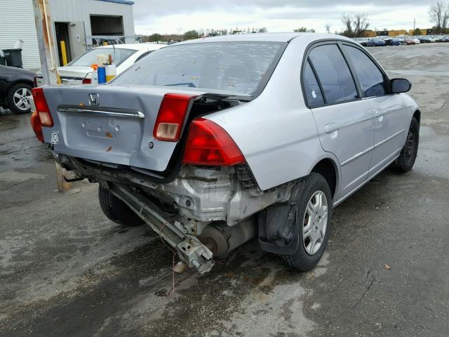 1HGES16512L048697 - 2002 HONDA CIVIC LX SILVER photo 4