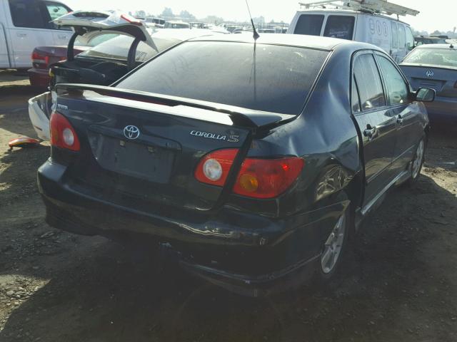 1NXBR32E04Z313312 - 2004 TOYOTA COROLLA CE BLACK photo 4