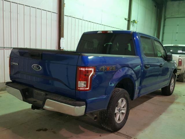 1FTEW1EG0HFB34371 - 2017 FORD F150 SUPER BLUE photo 4