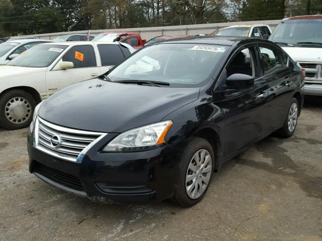 3N1AB7AP0EY301371 - 2014 NISSAN SENTRA S BLACK photo 2