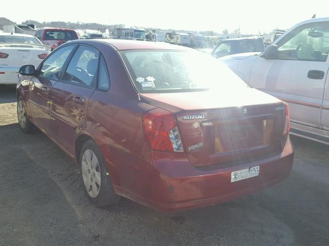 KL5JD56Z38K878507 - 2008 SUZUKI FORENZA BA RED photo 3