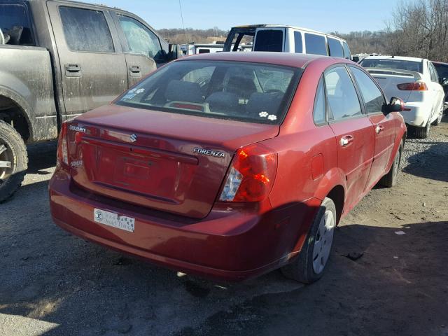 KL5JD56Z38K878507 - 2008 SUZUKI FORENZA BA RED photo 4