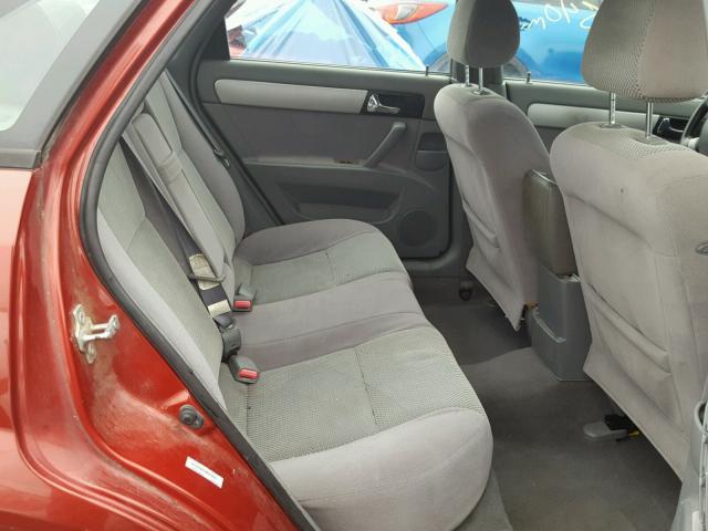 KL5JD56Z38K878507 - 2008 SUZUKI FORENZA BA RED photo 6