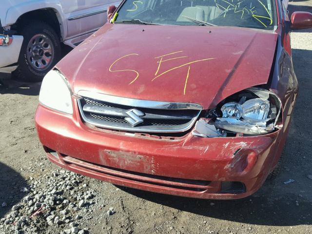 KL5JD56Z38K878507 - 2008 SUZUKI FORENZA BA RED photo 9