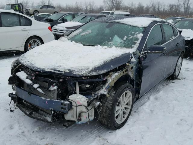 1G1ZE5ST9HF135458 - 2017 CHEVROLET MALIBU LT BLUE photo 2