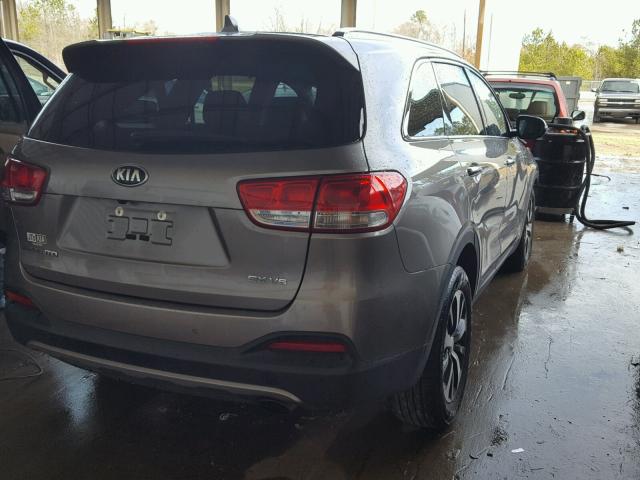 5XYPHDA53GG177932 - 2016 KIA SORENTO EX GRAY photo 4