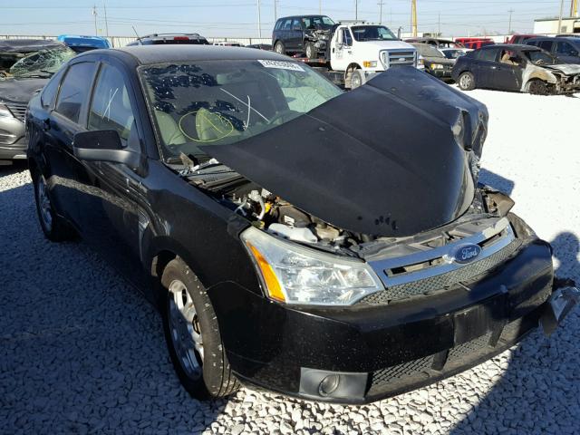 1FAHP35N28W300772 - 2008 FORD FOCUS SE BLACK photo 1