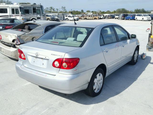 1NXBR30E98Z961191 - 2008 TOYOTA COROLLA CE SILVER photo 4