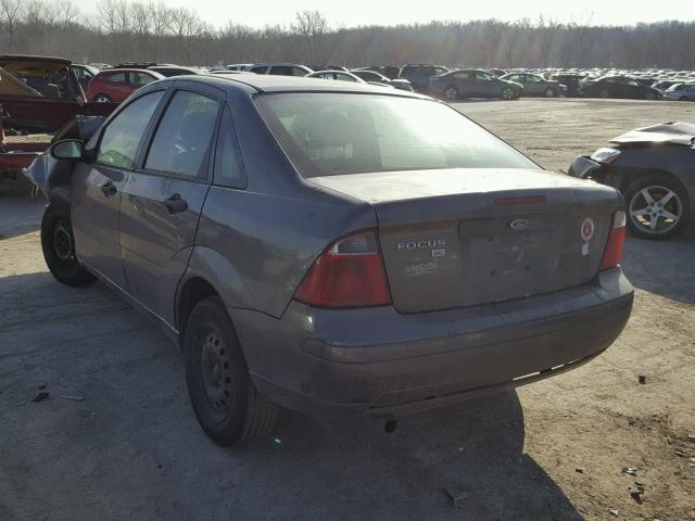 1FAFP34N67W346113 - 2007 FORD FOCUS ZX4 GRAY photo 3