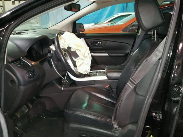 2FMDK3JC0DBE31704 - 2013 FORD EDGE SEL BLACK photo 5