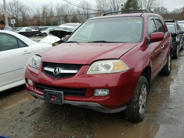 2HNYD18925H523212 - 2005 ACURA MDX TOURIN RED photo 2