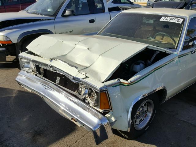 1GCCW80K0BR445283 - 1981 CHEVROLET EL CAMINO WHITE photo 9