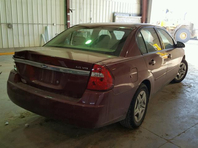 1G1ZS58N77F305557 - 2007 CHEVROLET MALIBU LS RED photo 4