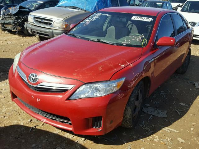 4T1BB3EKXBU131071 - 2011 TOYOTA CAMRY HYBR RED photo 2