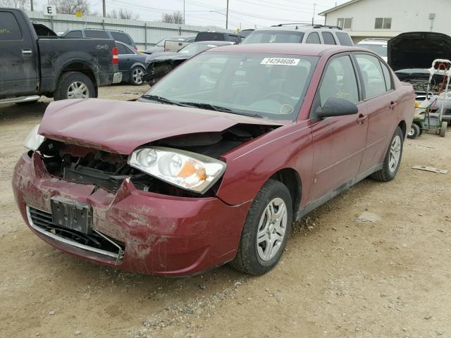 1G1ZS58F27F218982 - 2007 CHEVROLET MALIBU LS RED photo 2