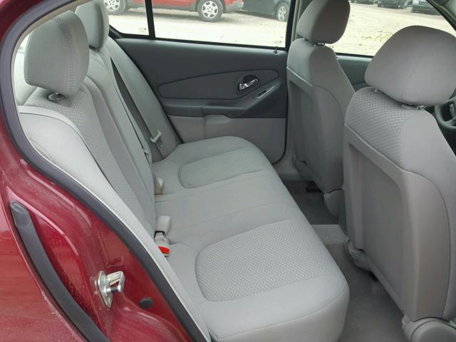 1G1ZS58F27F218982 - 2007 CHEVROLET MALIBU LS RED photo 6