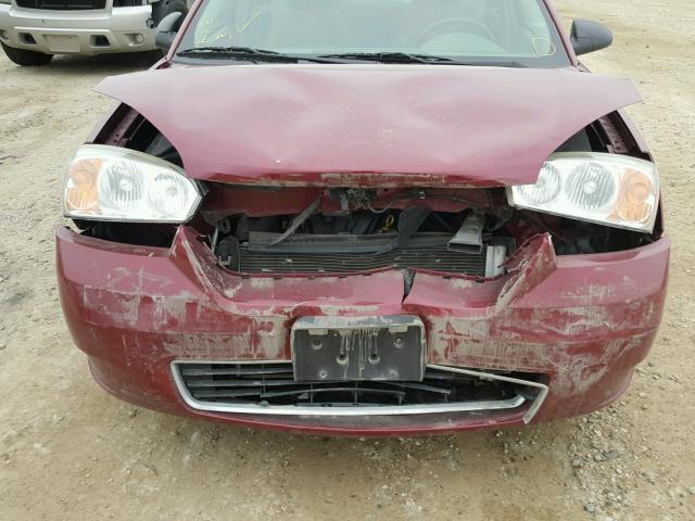 1G1ZS58F27F218982 - 2007 CHEVROLET MALIBU LS RED photo 9