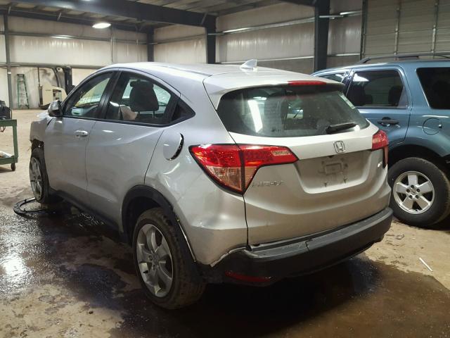 3CZRU6H38GM711055 - 2016 HONDA HR-V LX SILVER photo 3