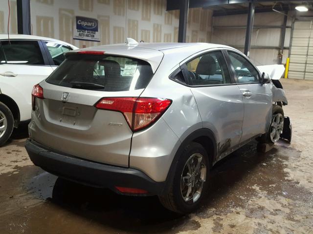 3CZRU6H38GM711055 - 2016 HONDA HR-V LX SILVER photo 4