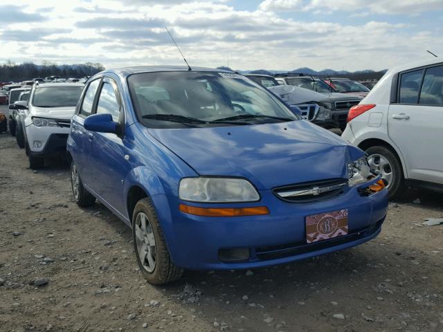 KL1TD66637B691384 - 2007 CHEVROLET AVEO BASE BLUE photo 1