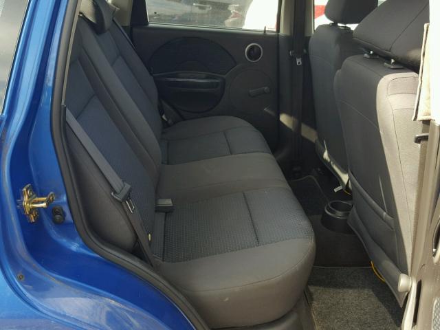 KL1TD66637B691384 - 2007 CHEVROLET AVEO BASE BLUE photo 6