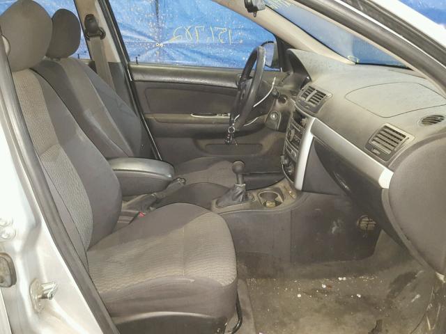 1G1AL58H497210231 - 2009 CHEVROLET COBALT LT SILVER photo 5