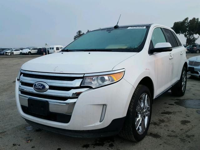 2FMDK4KC3DBB58861 - 2013 FORD EDGE LIMIT WHITE photo 2