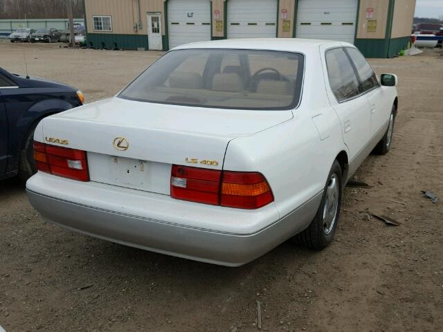 JT8BH28F5W0130739 - 1998 LEXUS LS 400 WHITE photo 4