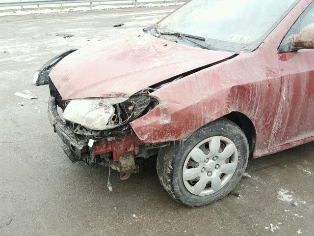 KMHDU46D28U319858 - 2008 HYUNDAI ELANTRA GL RED photo 9