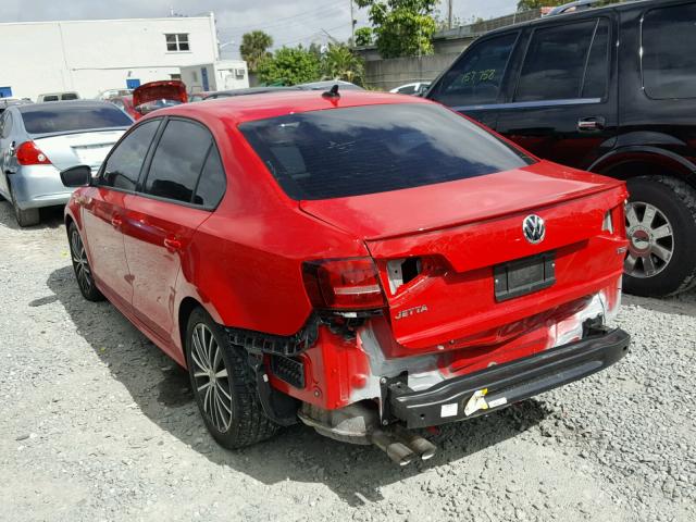 3VWD17AJ5FM344196 - 2015 VOLKSWAGEN JETTA SE RED photo 3