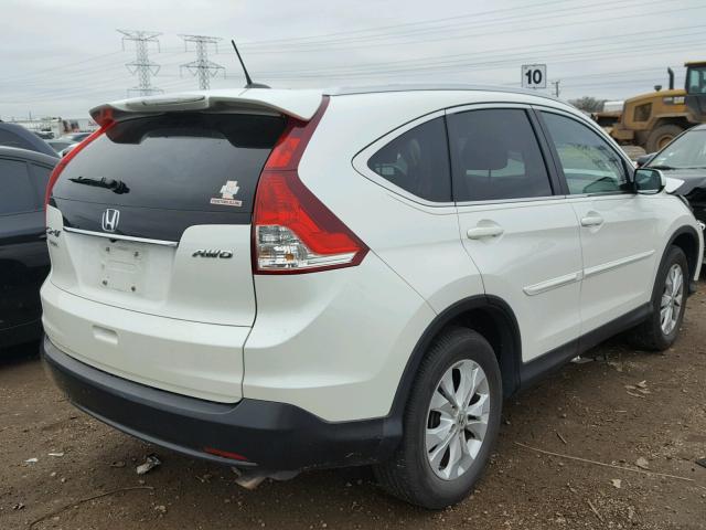 5J6RM4H75EL027392 - 2014 HONDA CR-V EXL WHITE photo 4