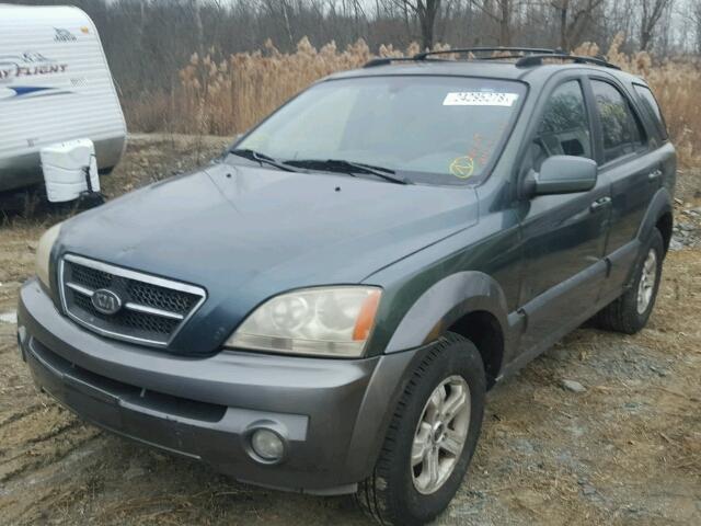 KNDJC733235062680 - 2003 KIA SORENTO EX TEAL photo 2