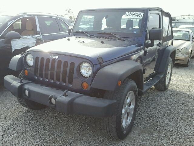 1C4AJWAG0DL520140 - 2013 JEEP WRANGLER S BLUE photo 2