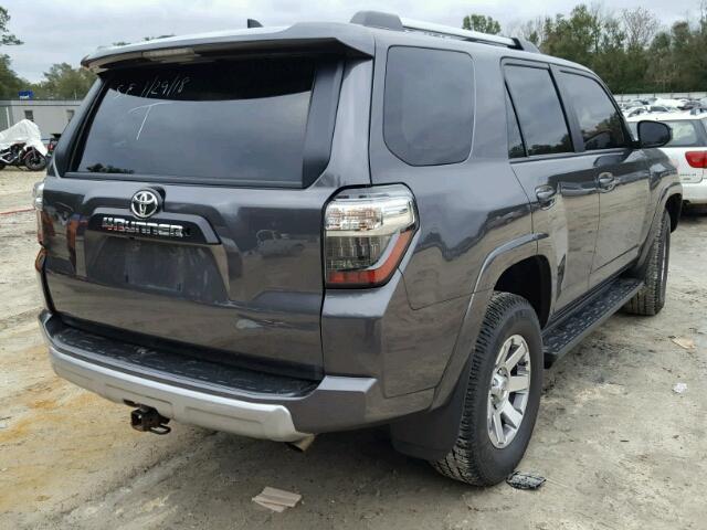 JTEBU5JR5G5287657 - 2016 TOYOTA 4RUNNER SR CHARCOAL photo 4